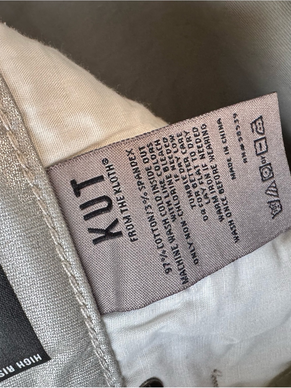 Kut from the Kloth Metallic Silver Label High-Rise Miller Wide Leg Pant - Picture 16 of 16